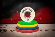 Диск 0,5кг, каучук, тренировочный, ,белый YouSteel