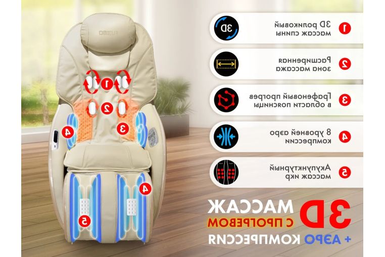 Массажное кресло Fujimo Cyber Lounge F303 Бежевый фото 9