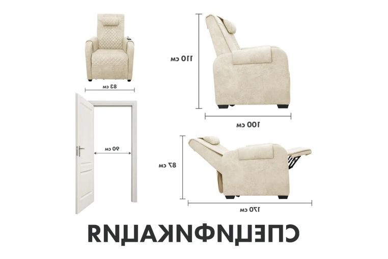 Реклайнер Fujimo LOUNGE UP F7003 ULFL Айвори фото 6