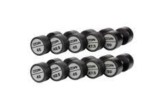 Гантельный ряд полиуретановый LEVEL (шаг 2,5кг, 5 пар) 40-50кг Profi-Fit