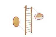 Стенка гимнастическая 2400х800 с турником (массив.сосна) Dinamika ZSO-002550