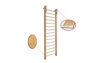 Стенка гимнастическая 3200х1000 с турником (массив.сосна) Dinamika ZSO-002559
