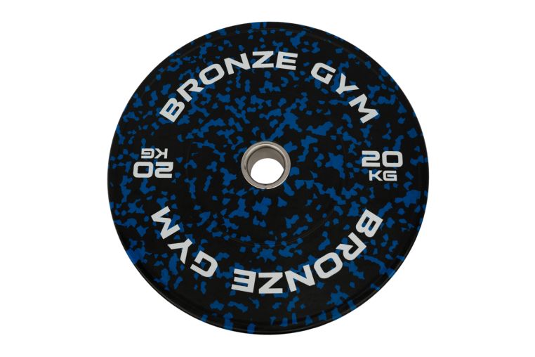 Диск бамперный BRONZE GYM камуфляж синий 20кг 
