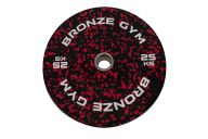 Диск бамперный BRONZE GYM камуфляж красный 25кг