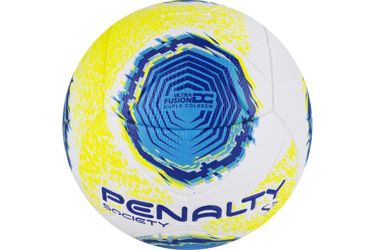 Мяч футбольный Penalty Bola Society S11 R2 XXII, 5213261090-U, р.5, PU, термосшивка, бел-желто-голуб фото 2