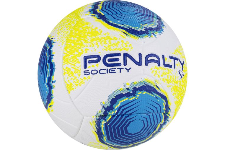 Мяч футбольный Penalty Bola Society S11 R2 XXII, 5213261090-U, р.5, PU, термосшивка, бел-желто-голуб фото 3