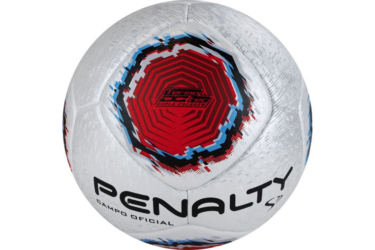 Мяч футбольный Penalty Bola Campo S11 R1 XXII, 5416261610-U, PU, термосшивка, серебр-красно-синий фото 3