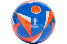 Мяч футбольный Adidas Euro24 Club IN9373, р.5, ТПУ, 12 пан., маш.сш., сине-красный