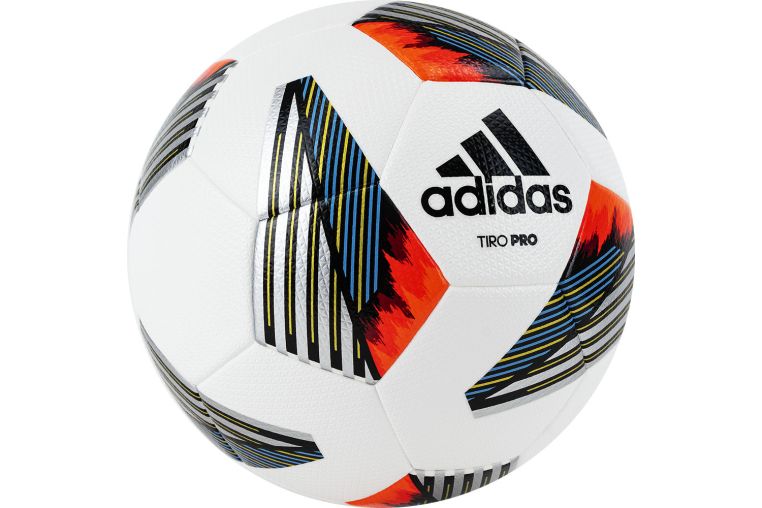 Мяч футбольный Adidas Tiro Pro. FS0373, р.5, FIFA Pro, 32 пан., ПУ, термосшивка, бело-оранжевый фото 1