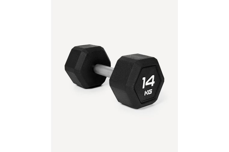 Гантель гексагональная 14кг, обрезиненная Star Fit DB-301PRO черный 