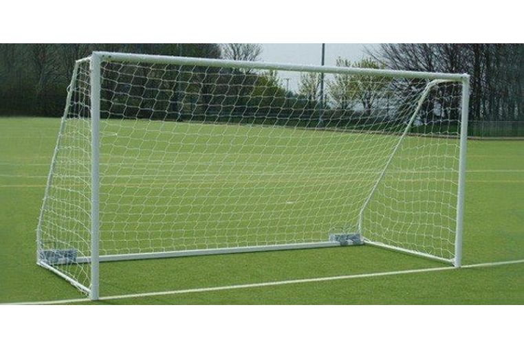 Ворота футбольные игровые 7,32х2,44 компл без сетки сертификат Spektr Sport пара 