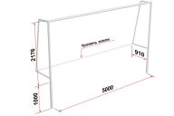 Ворота футбольные Glav разборные (5х2 м) 15.103.1 шт