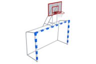 Ворота с баскетбольным щитом из оргстекла для зала Glav 7.102-11