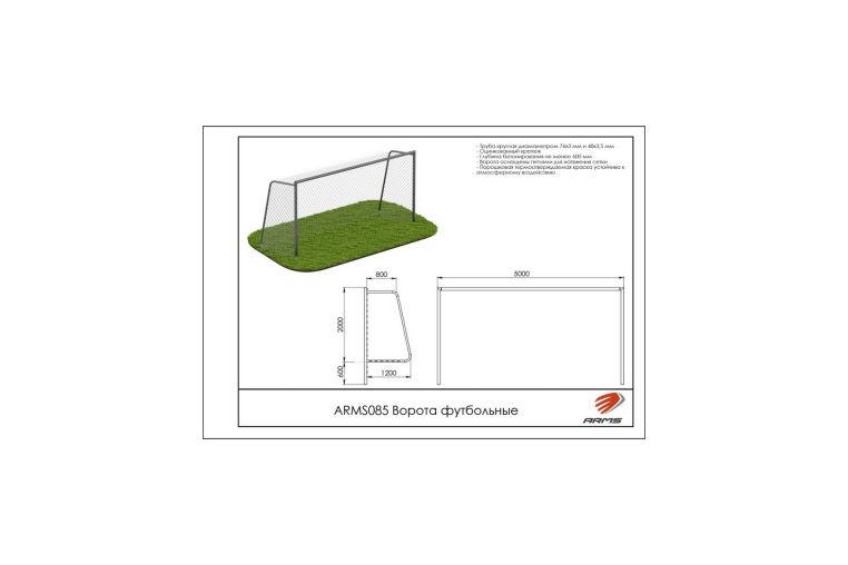 Ворота футбольные ARMS ARMS085 фото 1
