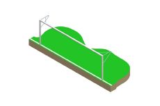 Стационарные футбольные ворота 5х2м P78