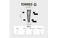 Щитки Torres Match FS2305 бело-голубой фото 1