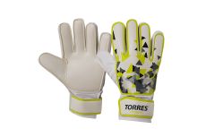 Перчатки вратарские Torres Training FG05214, р.10,2 мм латекс, удл.манж.,бело-зелено-серый