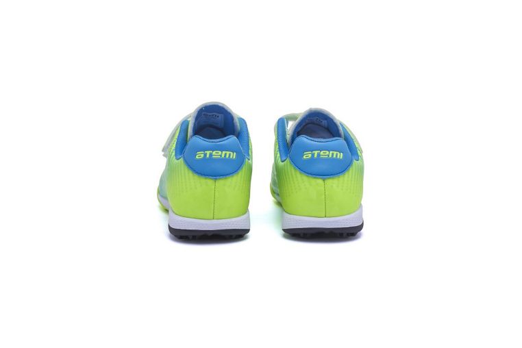 Бутсы футбольные Atemi TURF KIDS SBA-006 ярко-салатовый\синий фото 7