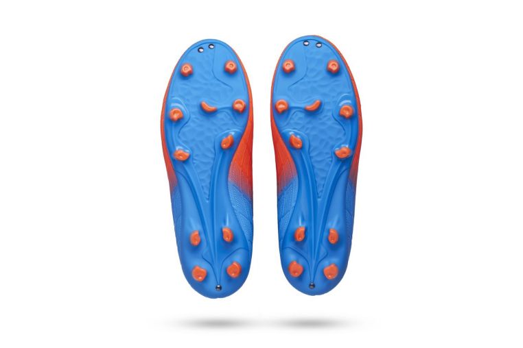 Бутсы футбольные Atemi MSR KIDS SBA-005 оранжевый\голубой фото 6