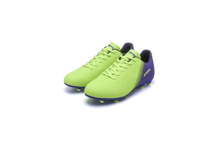 Бутсы футбольные Atemi MSR JUNIOR SBA-005 ярко-салатовый\фиолетовый 