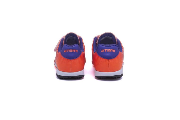 Бутсы футбольные Atemi TURF KIDS SBA-006 оранжевый\фиолетовый фото 6