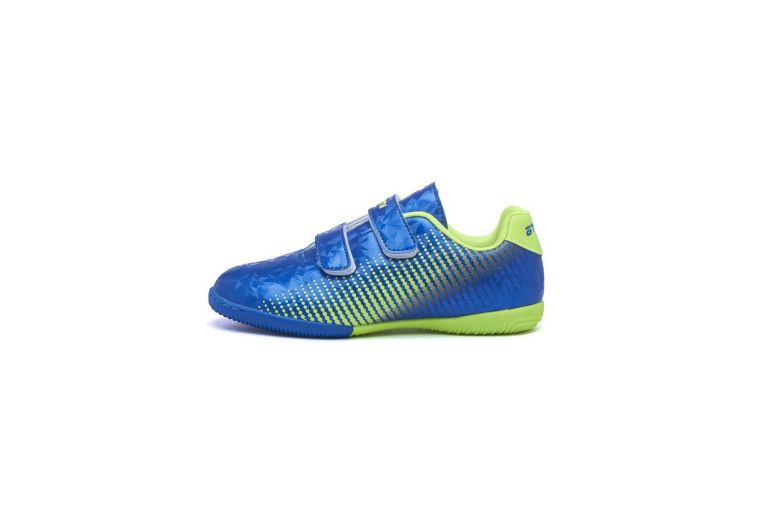 Бутсы футбольные Atemi INDOOR KIDS SBA-006 синий\ярко-салатовый фото 4
