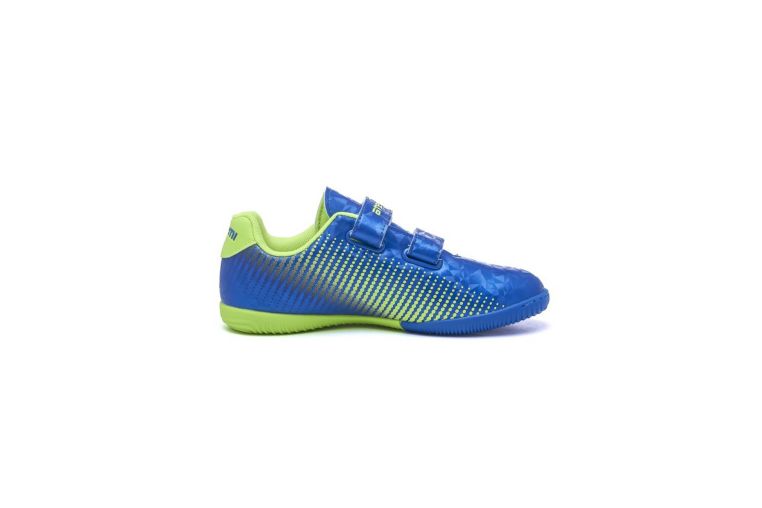 Бутсы футбольные Atemi INDOOR KIDS SBA-006 синий\ярко-салатовый фото 5