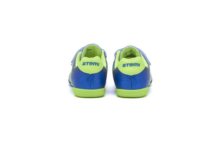 Бутсы футбольные Atemi INDOOR KIDS SBA-006 синий\ярко-салатовый фото 7