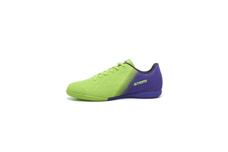 Бутсы футбольные Atemi INDOOR SBA-005 ярко-салатовый\фиолетовый фото 9