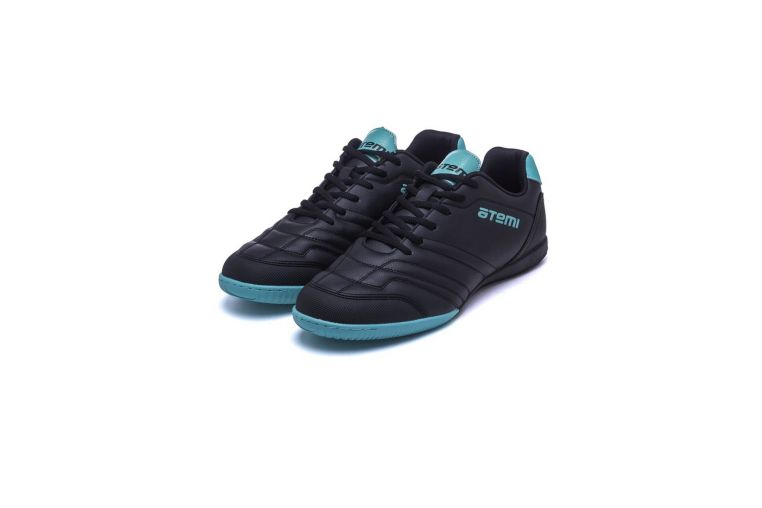 Бутсы футбольные Atemi INDOOR JUNIOR SBA-004 черный\бирюзовый 