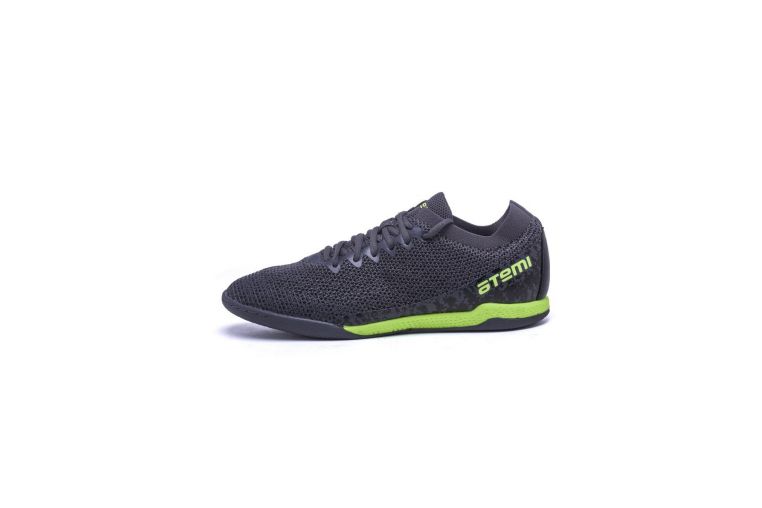 Бутсы футбольные Atemi INDOOR JUNIOR SBA-003 серый\ярко-салатовый фото 1