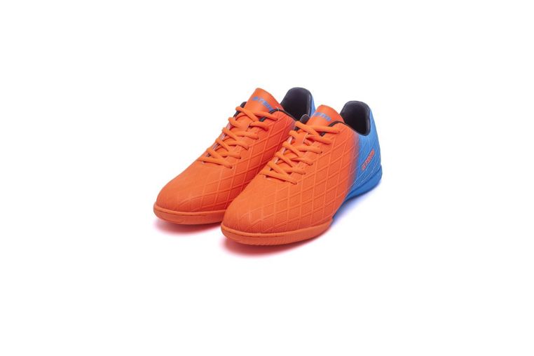 Бутсы футбольные Atemi INDOOR JUNIOR SBA-005 оранжевый\голубой 