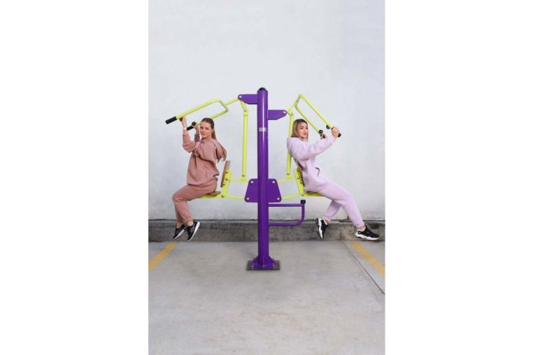 Уличный тренажер Тяга Сверху - Жим от груди Zavodsporta Smart-1056 фото 14