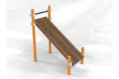 Лавочка Воркаут для пресса с уклоном и перекладиной Spektr Sport SP WRK-27_76mm