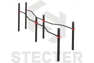Брусья двойные Stecter разноуровневые с подъездом для коляски 5170