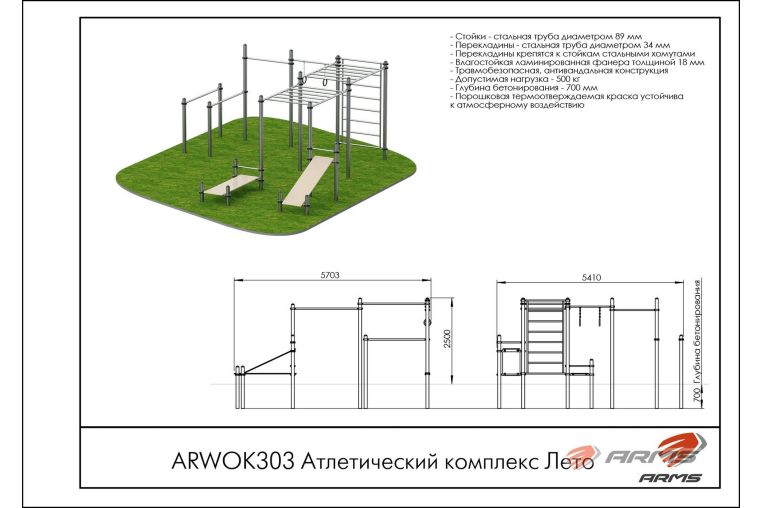 Атлетический комплекс Лето ARMS ARWOK303 фото 1