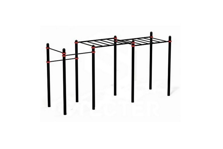 Комплекс с рукоходом классическим двухуровневым и 3 турника Stecter PAW-31 5030 