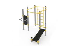 Атлетический комплекс с турниками (стационарный с хомутами) Hercules W-2.4.1