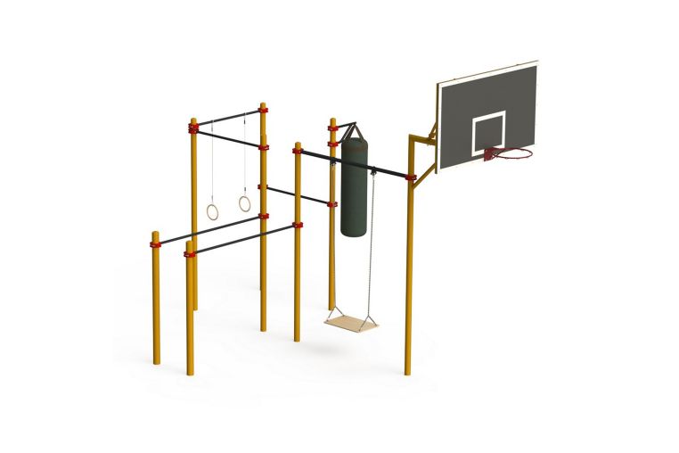 Комплекс для занятий Воркаут+баскетбол и бокс Spektr Sport SP WRK-63_108mm 