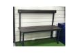 Скамейка для раздевалок со спинкой (пластик 20 мм) 150x33,5х80см Gefest SRS 150/40/80 фото 1