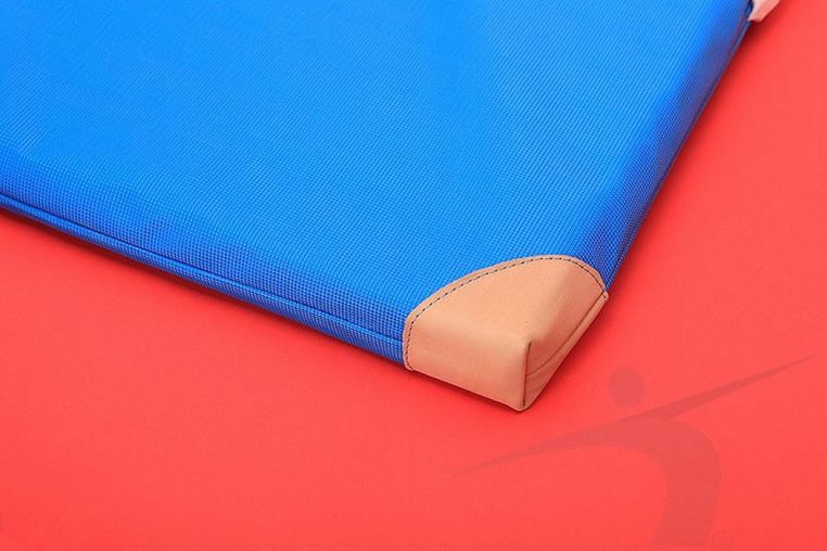 Мат гимнастический Polanik 2х1х0,1 м, двусторонний, уголки из натуральной кожи 929-MGP25-211-S фото 2