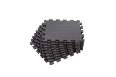 Коврик-пазл влагостойкий для йоги и фитнеса, 30х30х1см UnixFit EVAMU24GY серый, 24 шт