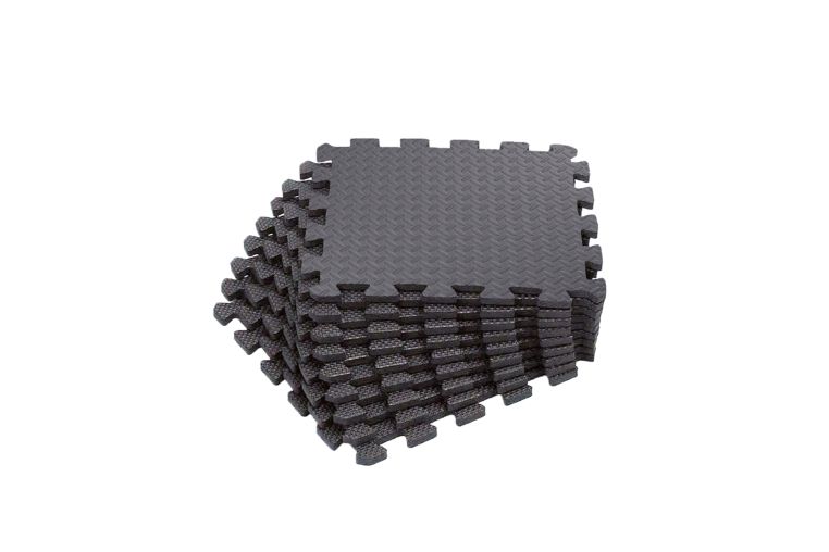 Коврик-пазл влагостойкий для йоги и фитнеса, 30х30х1см UnixFit EVAMU24GY серый, 24 шт 