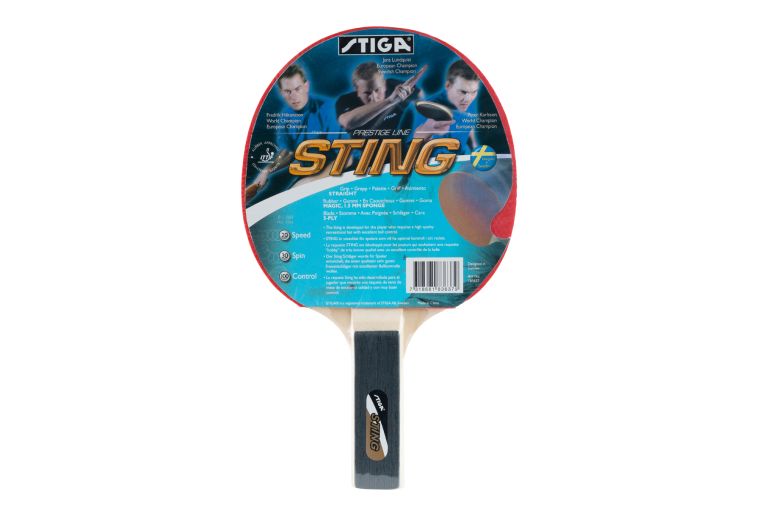 Ракетка для настольного тенниса Stiga Sting 183637, для начин., накладка 1,5 мм ITTF, прямая.. ручка 