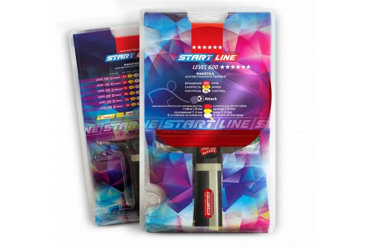 Ракетка для настольного тенниса Start Line Level 600 (прямая) 12705 фото 2