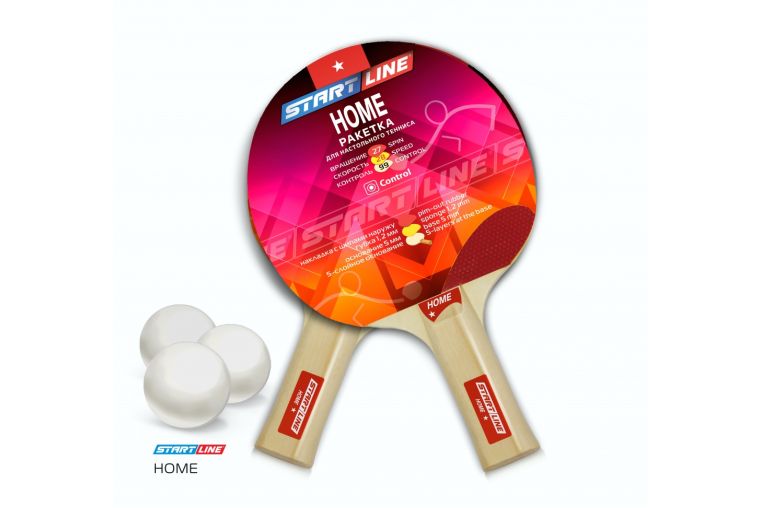 2 ракетки Home Start Line 3 мяча Club Select, сетка с креплением фото 1