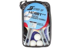 Набор для настольного тенниса (2 ракетки, сетка, крепеж, 3 шара) Start Up BB-20/2 star