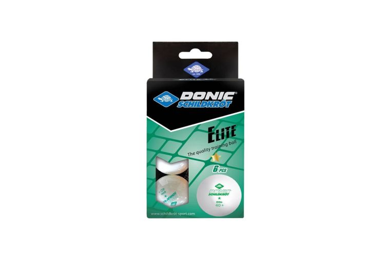 Мяч для настольного тенниса Donic 1* Elite, 6 шт, белый 
