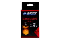 Мяч для настольного тенниса Donic 3* Exclusive, 6 шт оранжевый