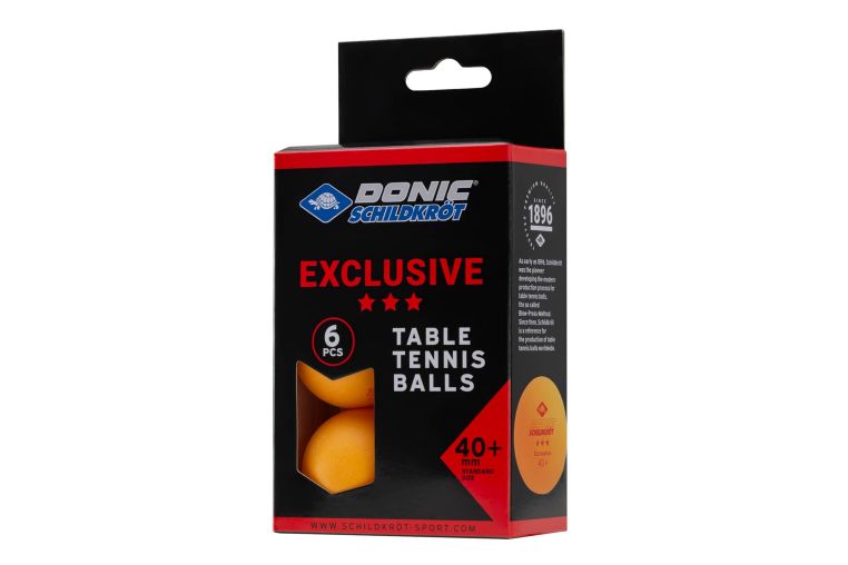 Мяч для настольного тенниса Donic 3* Exclusive, 6 шт оранжевый фото 1